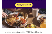 Premier Inn Free Breakfasts
